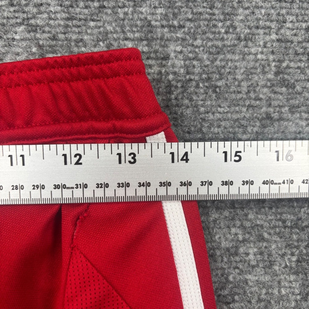 Adidas Track Pants XS Red 3-Stripe Zipper Cuffs Athletic Mens - Picture 6 of 7